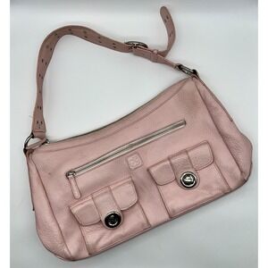 Pink Leather Diaper Bag Fleurville Purse Mothership
